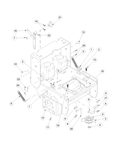 Part Location Diagram of 01002117-0637 Cub Cadet Engine Base Assembly